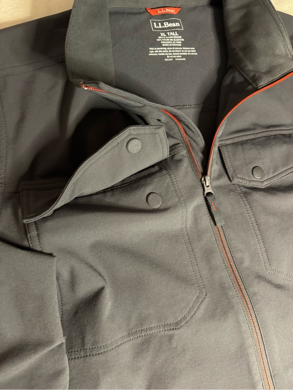 Mens LL Bean All-Terrain Soft Shell Jacket Coat XL Tall Water Repellant - Picture 4 of 13